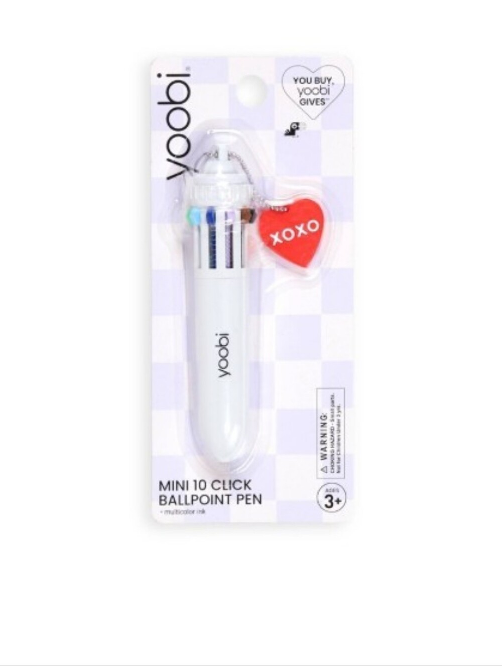Yoobi White Mini 10-Color Click Pen